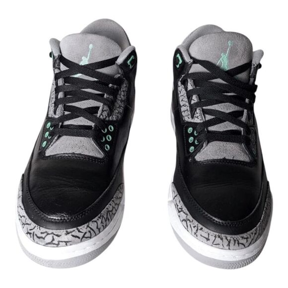 NIKE Air Jordan 3 Retro \'Green Glow\' Sneakers Size 8 main image 8